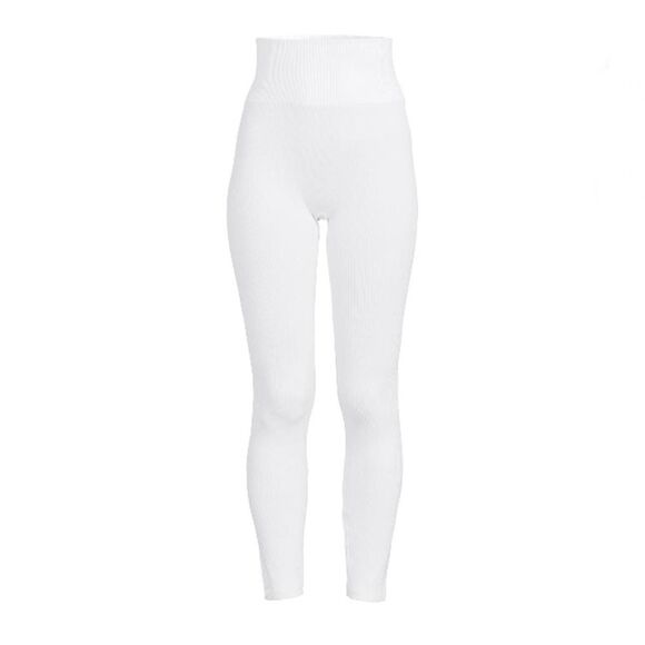 White Seamless Ribbed Leggings, 1-Pack Size 2X/3X - Picture 7 of 12